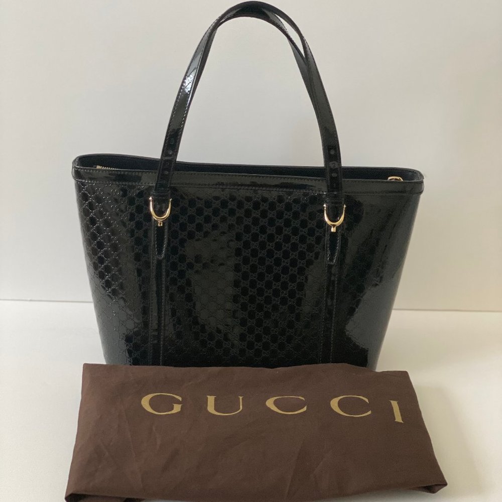 NOT AVAILABLE - Gucci Nice Tote Microguccissima Patent Small